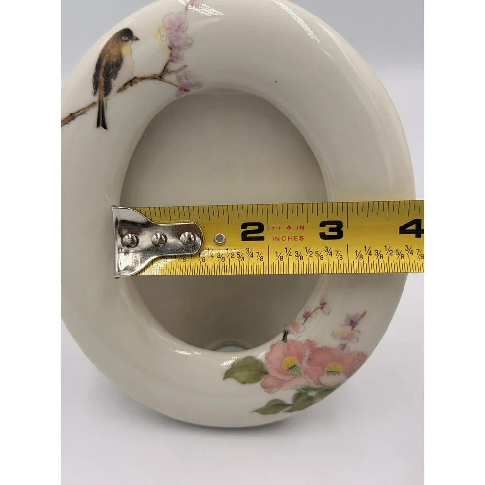 Vintage Takahashi East Wind San Francisco Bird Floral Mini Picture Frame Japan